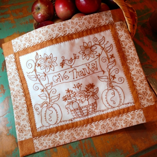 Give Thanks Hand Embroidery Pattern
