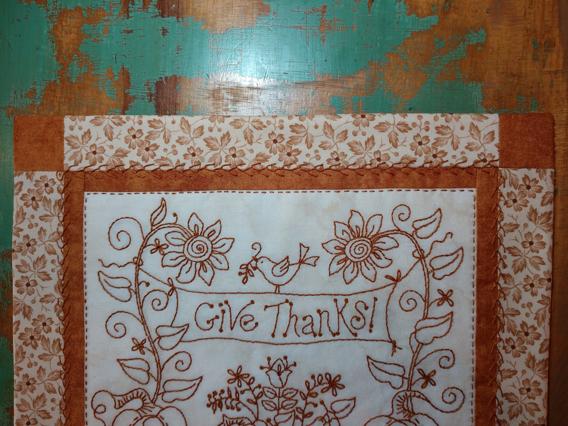 Give Thanks - Hand Embroidery Pattern - Shipped