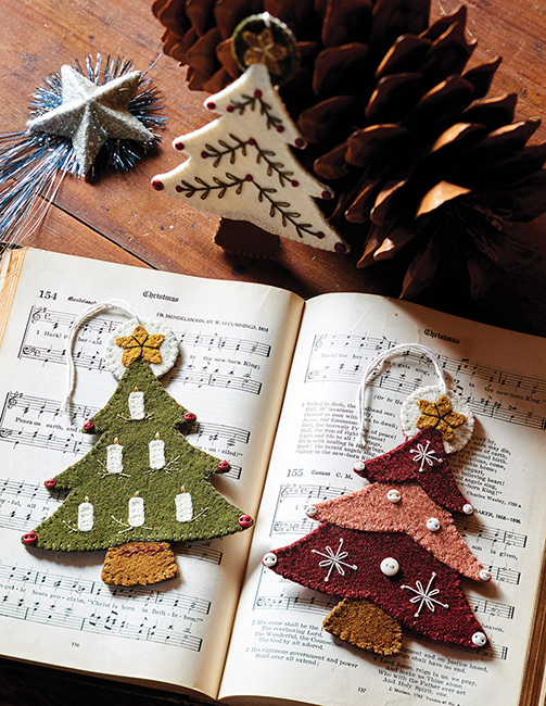 45 Wool Ornaments from the imagination of Buttermilk Basin's talented