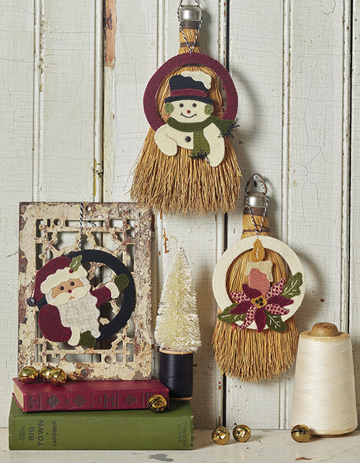 45 of Stacy West's popular Wool Applique Ornaments