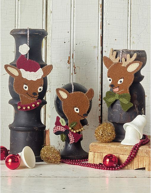 45 of Stacy West's popular Wool Applique Ornaments