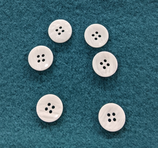 Picture of Ivory 4 Hole Buttons (Pack of 6)