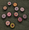 Picture of Vintage-look Wooden Buttons - Pack of 12 - Smaller Size