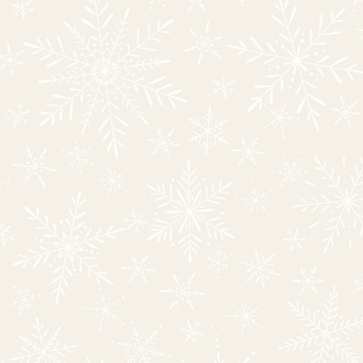 Picture of Cream White Snowflakes on White Background