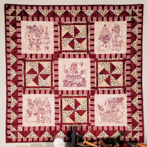 Believe In Santa Quilt - Hand Embroidery Pattern