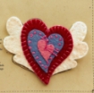 Picture of Winged Hearts - Wool Applique Pattern - Download 