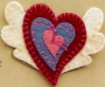 Winged Hearts - Wool Applique Pattern
