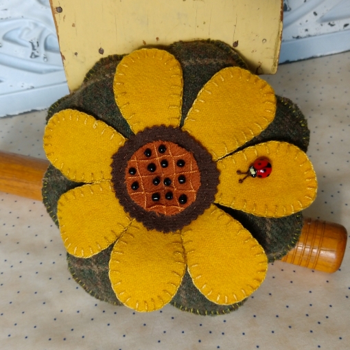 Sunflower Design Pin Cushion 