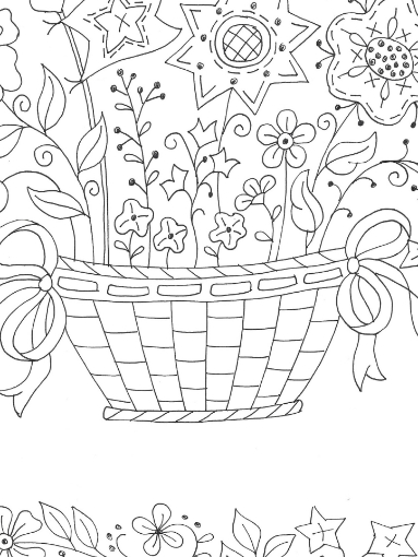 Summertime Basket of Flowers - BBD No-Trace