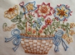 Summertime Basket of Flowers - Machine Embroidery Pattern