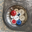 Picture of Vintage Red, White & Blue Buttons (Pack of 12)