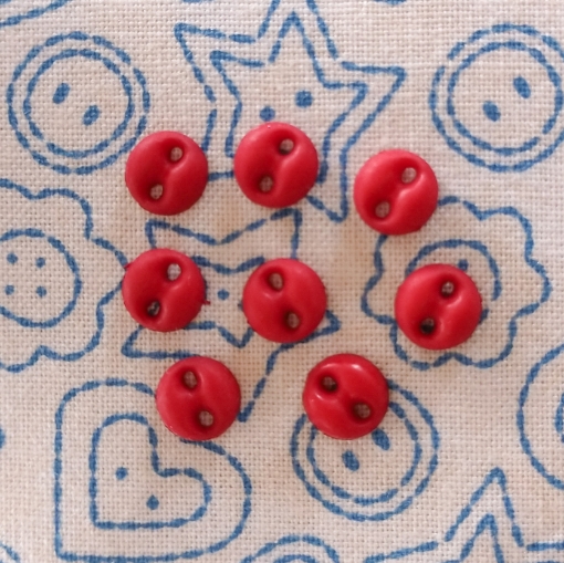 Tiny Red Buttons (Pack of 8)