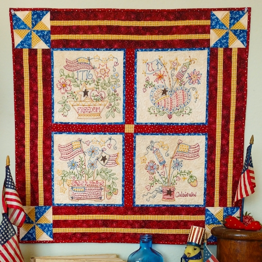 Celebrate Americana Quilt - Machine Embroidery Pattern
