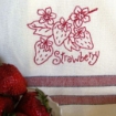 Picture of Fruit & Veggie - Strawberry Tea Towel - Hand Embroidery Pattern - Download