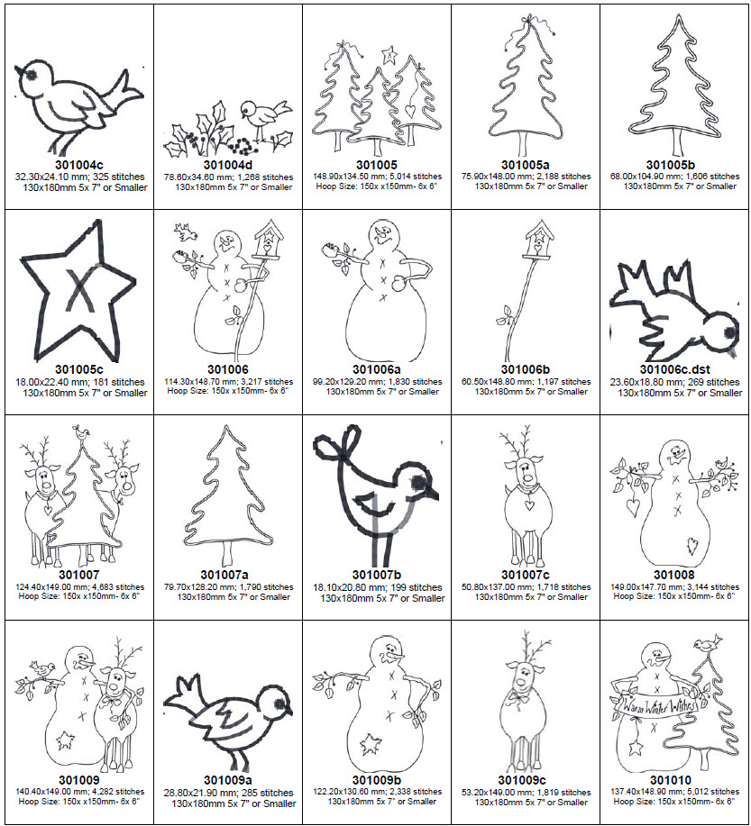 Snowmen & Reindeer Quilt Machine Embroidery Pattern Download