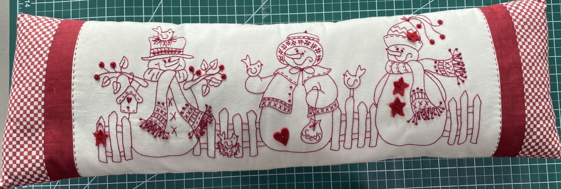 Snow People Long Pillow