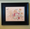 Picture of Scarecrow In Wheelbarrow - in Black Frame