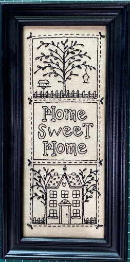 Picture of Home Sweet Home BlackWork - Hand Embroidered Model -