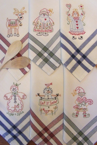 Christmas Tea Towels - Machine Embroidery Pattern