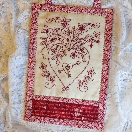 Hearts & Flowers Valentine - Hand Embroidery Pattern