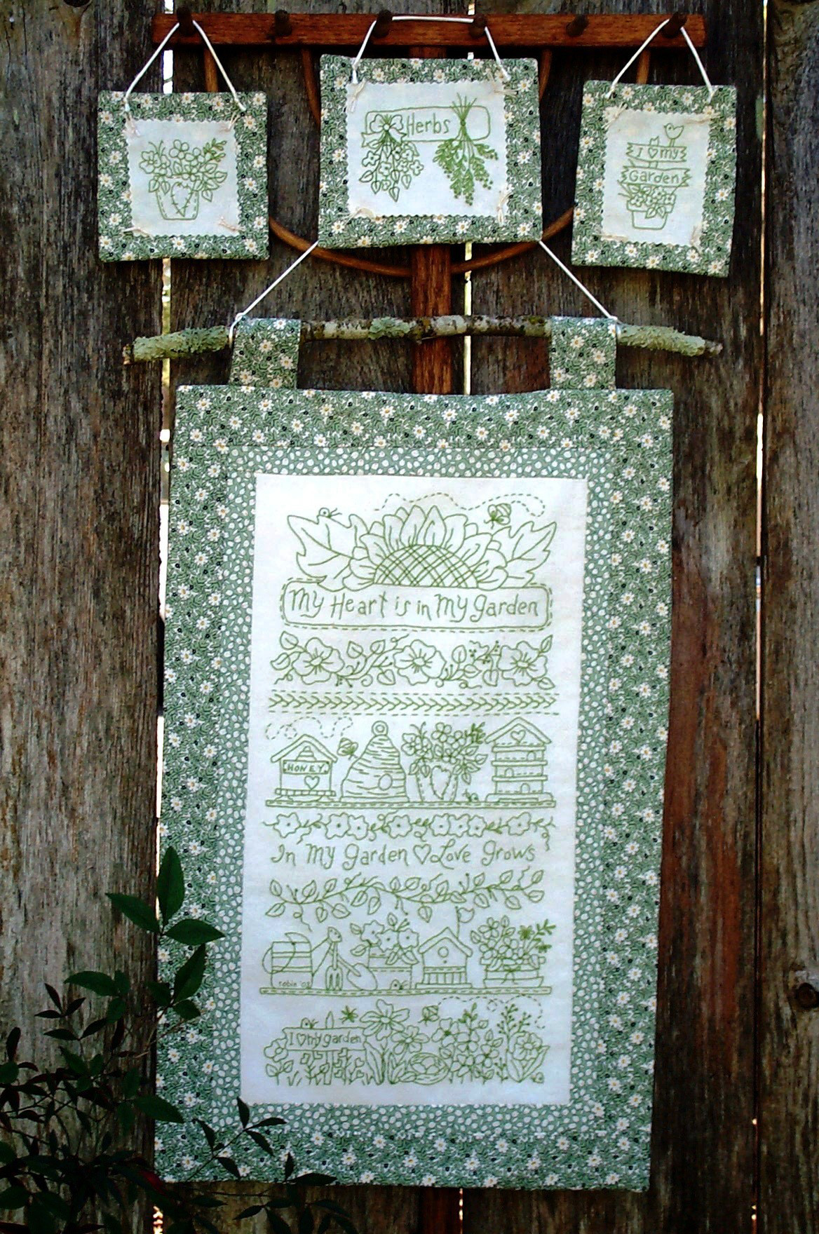 Garden Sampler GreenWork Hand Embroidery Pattern Shipped
