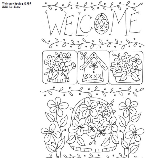 Welcome Spring Door Sign - BBD No-Trace