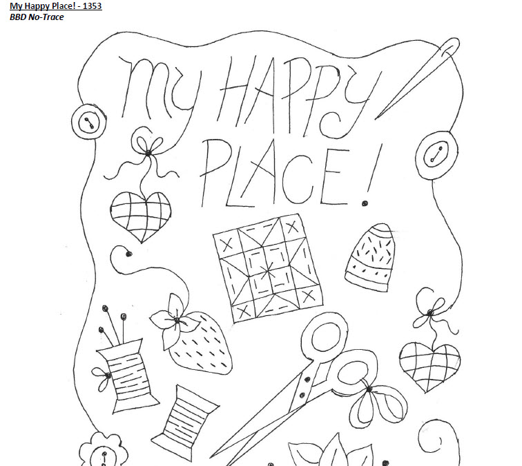 My Happy Place! Hand Embroidery Pattern Download