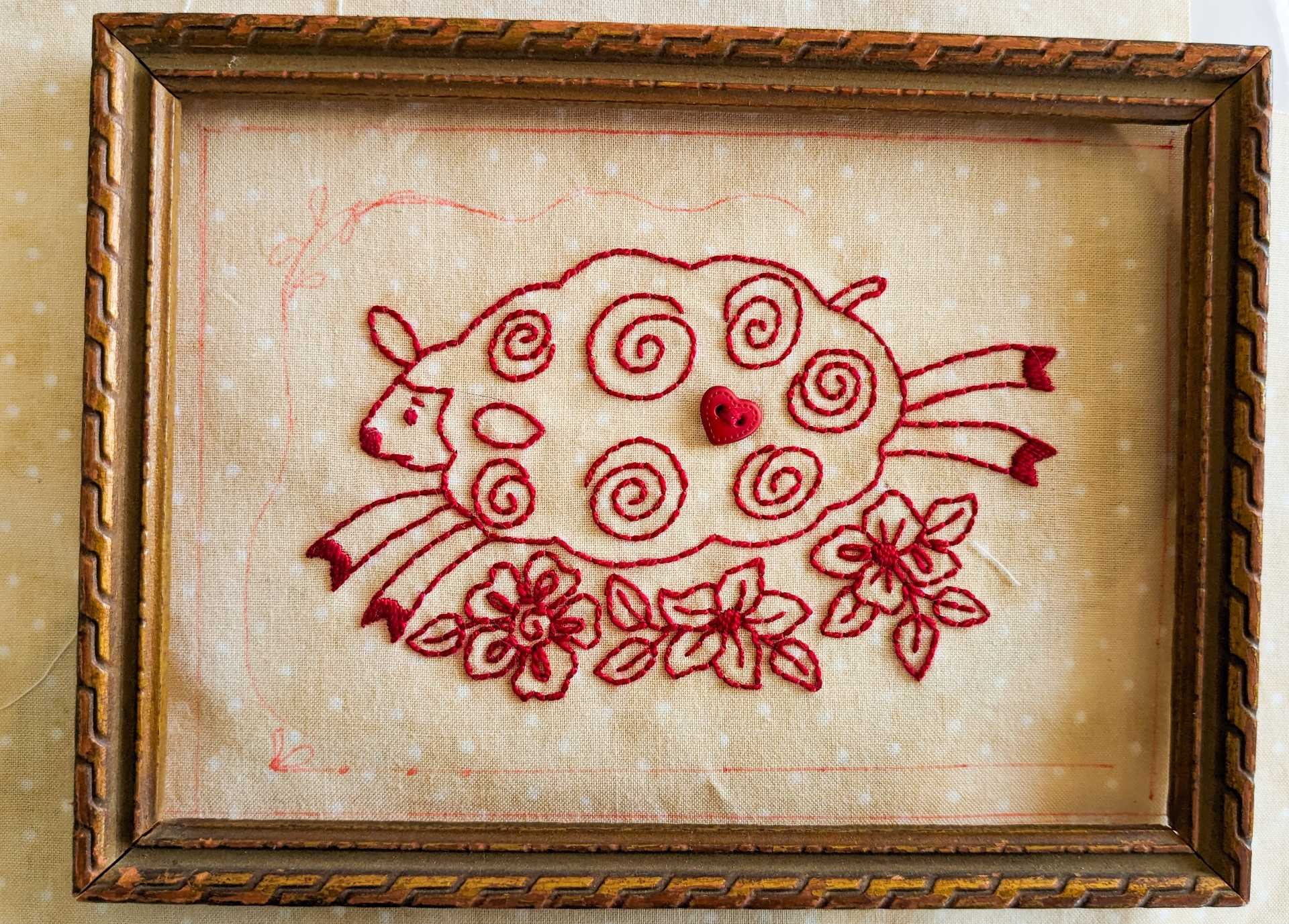 Leaping Lamb - Machine Embroidery Pattern - Download