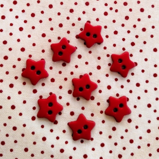Picture of Red Mini Star Buttons
