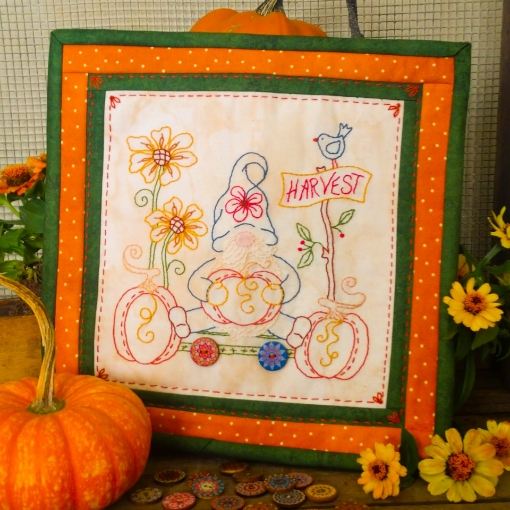 Harvest Gnome - Machine Embroidery Pattern