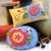 Picture of BIG Flower Pin Cushions - Wool Applique Pattern - Download
