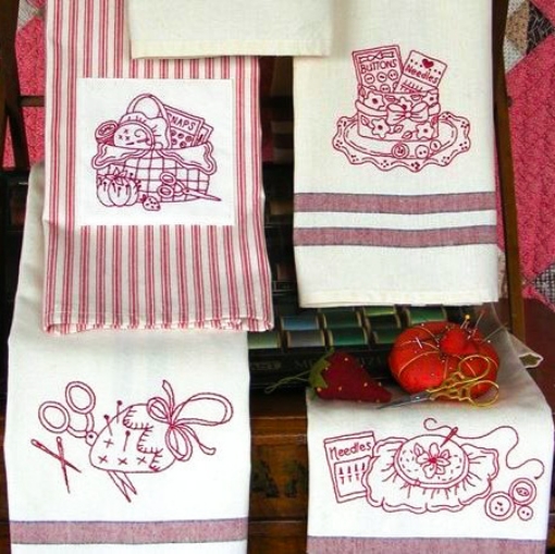 The RedWork Kitchen - Hand Embroidery Pattern