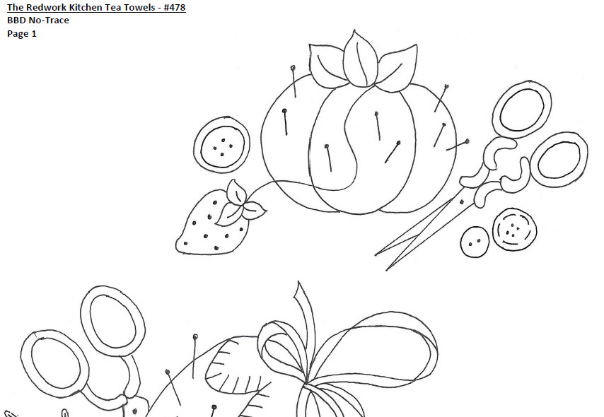 The RedWork Kitchen Hand Embroidery Pattern Download