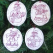 Picture of Snow Buddies Ornaments - Hand Embroidery Pattern - Shipped