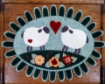 Woolen Love Table Topper - Wool Applique Show Model
