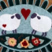 Woolen Love Table Topper - Wool Applique Show Model