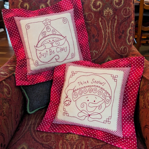 Picture of Winter Partners Pillows - Hand Embroidery Pattern