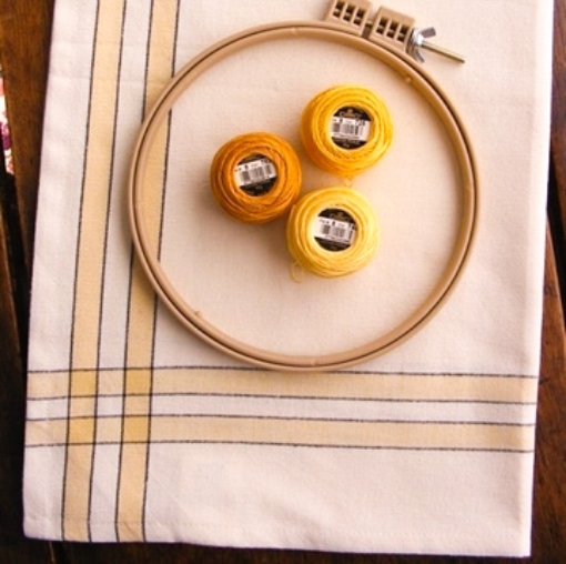 Picture of Yellow Stripe Tea Towel
