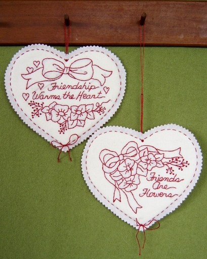 Picture of Friendship Hearts - Hand Embroidery Pattern - Download