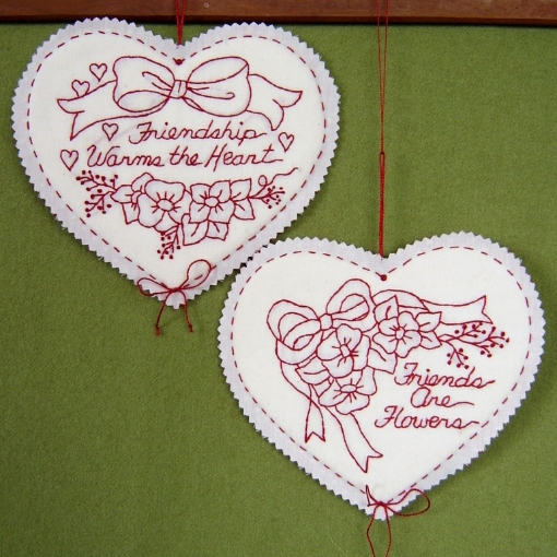 Picture of Remember Me Stitchery Hearts Hand Embroidery Leaflet Pattern