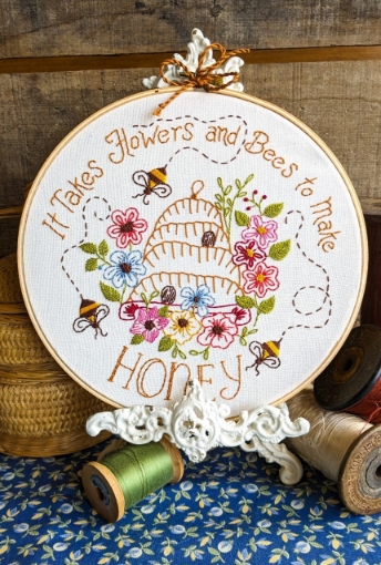 Picture of Flowers, Bees & Honey Hoop - Materials Pack
