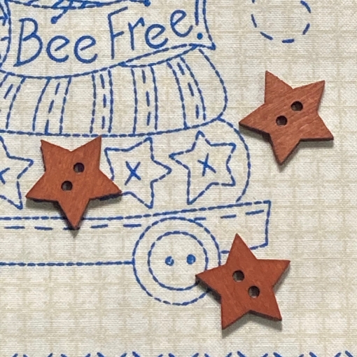 Picture of Wooden Star Buttons (Pack of 2)