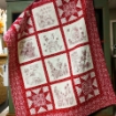 Love Me, Love My Cat RedWork Quilt
