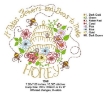Flowers, Bees & Honey Hoop - Machine Embroidery Pattern
