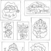 Picture of Santa RedWork Ornaments - Hand Embroidery Pattern - Shipped
