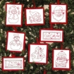 Picture of Snowmen Redwork Ornaments - BBD No-Trace