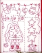 Picture of Ho Ho Ho Santa Redwork - Hand Embroidery Pattern - Shipped
