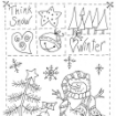 Picture of Winter Snowman BlueWork -  BBD No-Trace