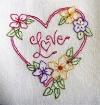 Picture of Love, Dream, Frienship Tea Towels - Hand Embroidery Pattern - Download