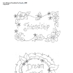 Picture of Love, Dream, Friendship Tea Towels - Hand Embroidery Pattern - Download